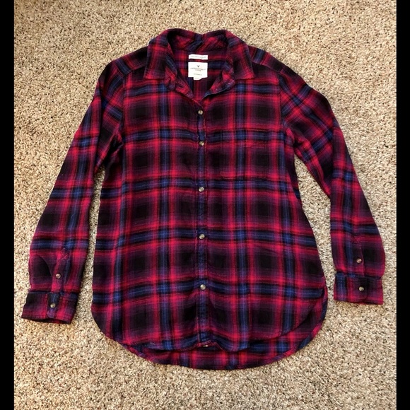 American Eagle Outfitters Tops - American Eagle “Boyfriend Fit” Flannel
